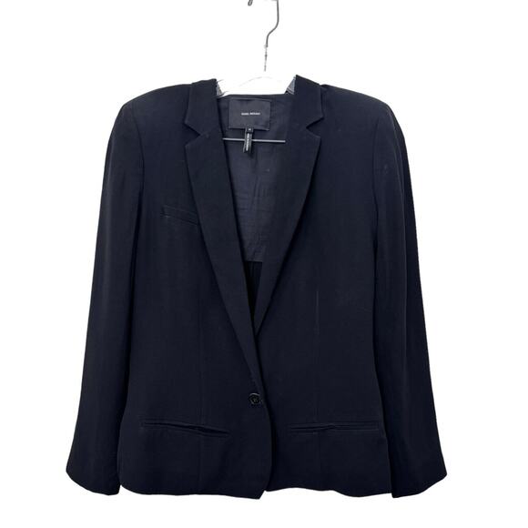 Isabel Marant Coat Single Breasted One button Black Blazer Viscose Sz 38 - Picture 7 of 11